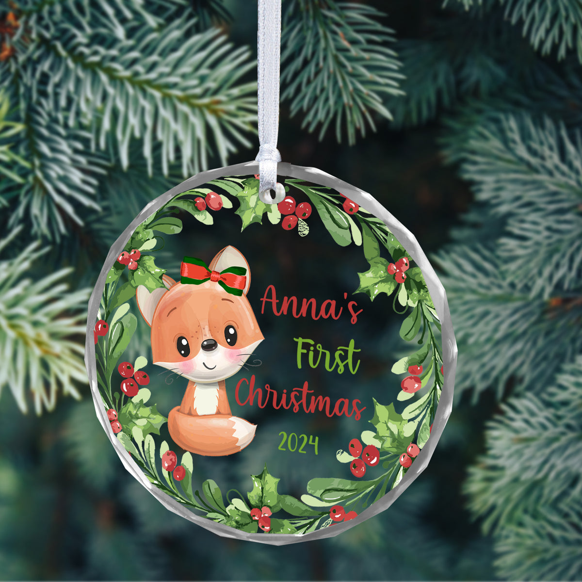 Baby's First Christmas Ornament Personalized Keepsakes Boy & Girl Names