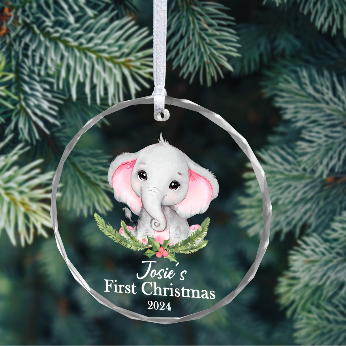 Baby Girl's First Christmas Ornament Personalized Name Keepsakes