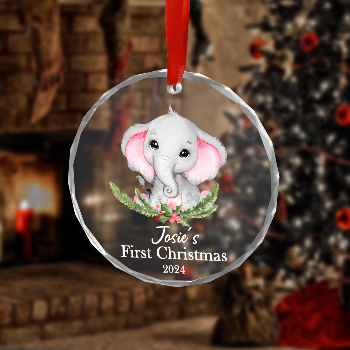 Baby Girl's First Christmas Ornament Personalized Name Keepsakes