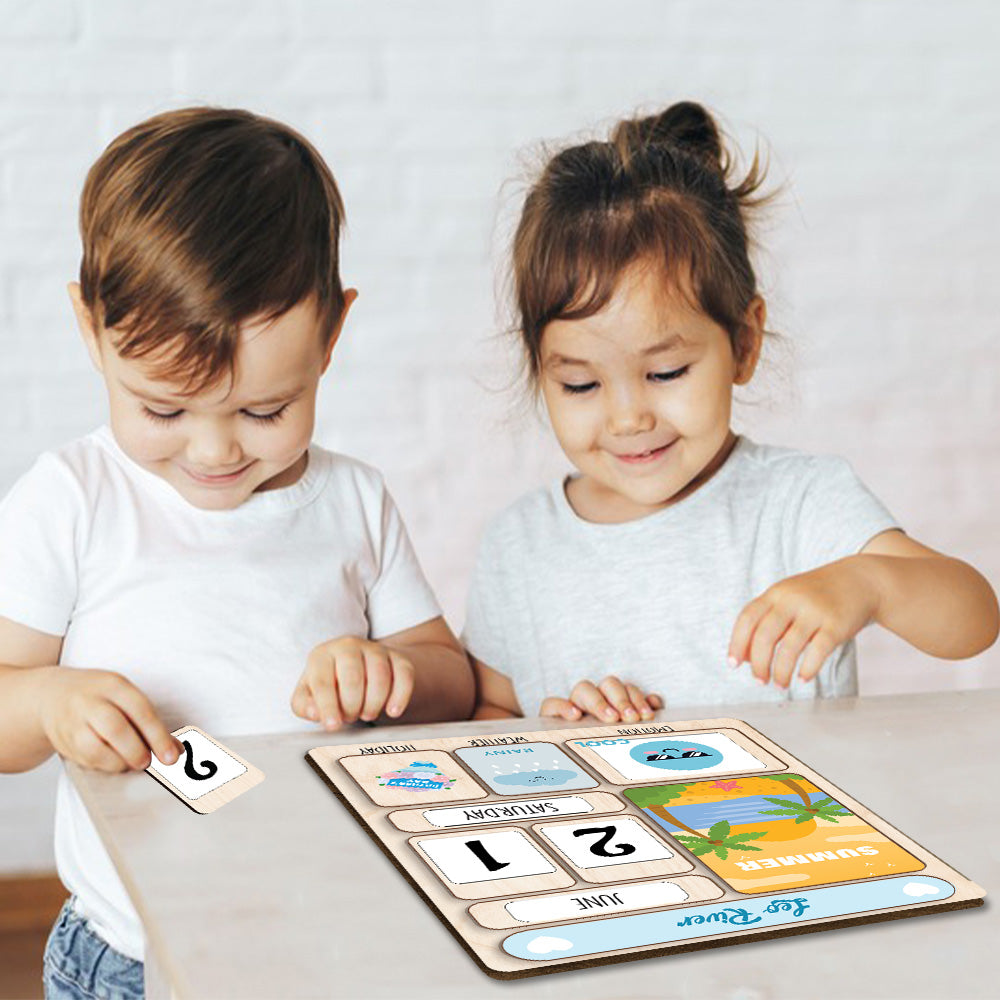 Montessori Teaching Toys For Kids, Months And Days of The Week, Chart Of Chores For Kids, Toddler Routine Chart