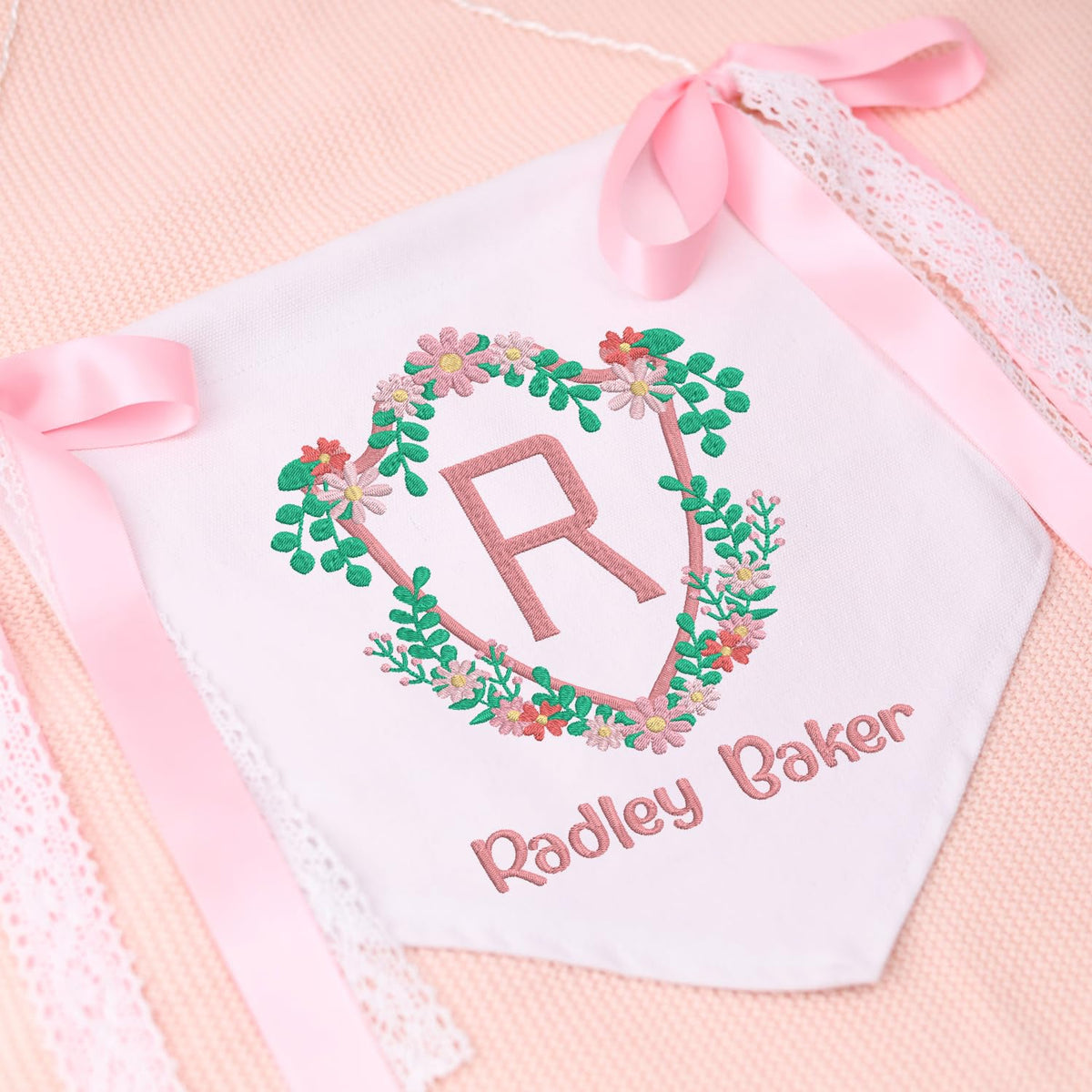 Baby Banner with BOWs, Personalized Baby Annoucement Sign, Canvas Hanging Pennant Flag Baby Banner, Gift For Babys
