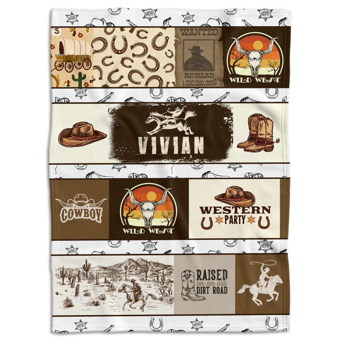 Custom Baby Blankets For Boys, Cowboy Baby Stuff, Western Blanket For Baby Girls, Custom Name Western Nursery Decorations