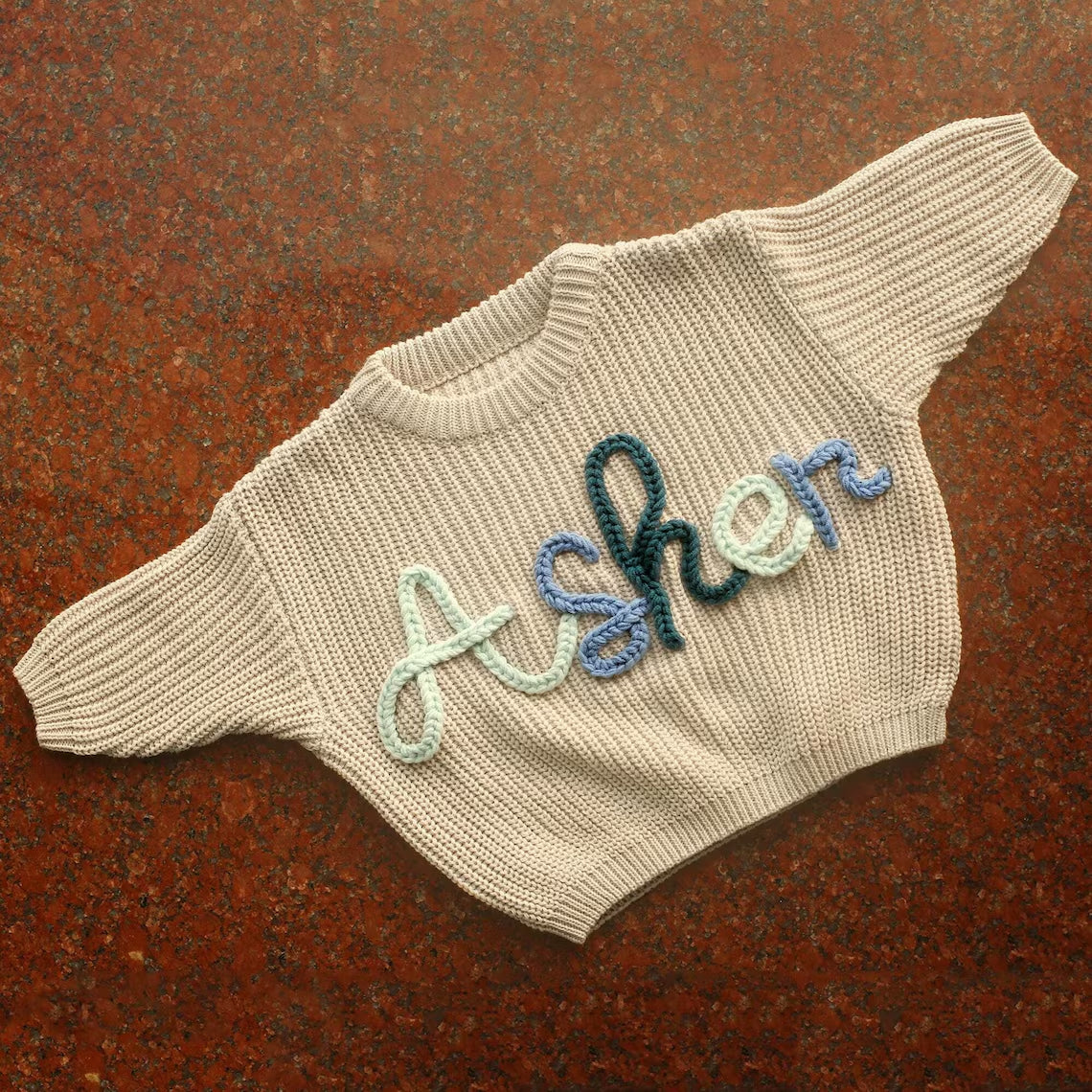 Custom Baby Name Sweater, Toddler Sweater with Name, Embroidered Newborn Sweater, Personalized Christmas Baby Gift