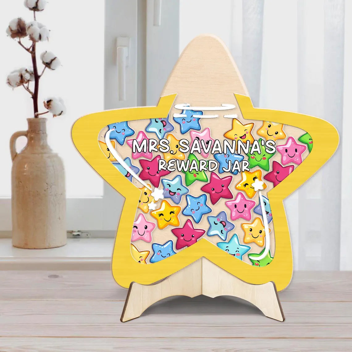 Custom Star Kids Reward Jar, Personalised Gift For Teacher, Back To School Gift