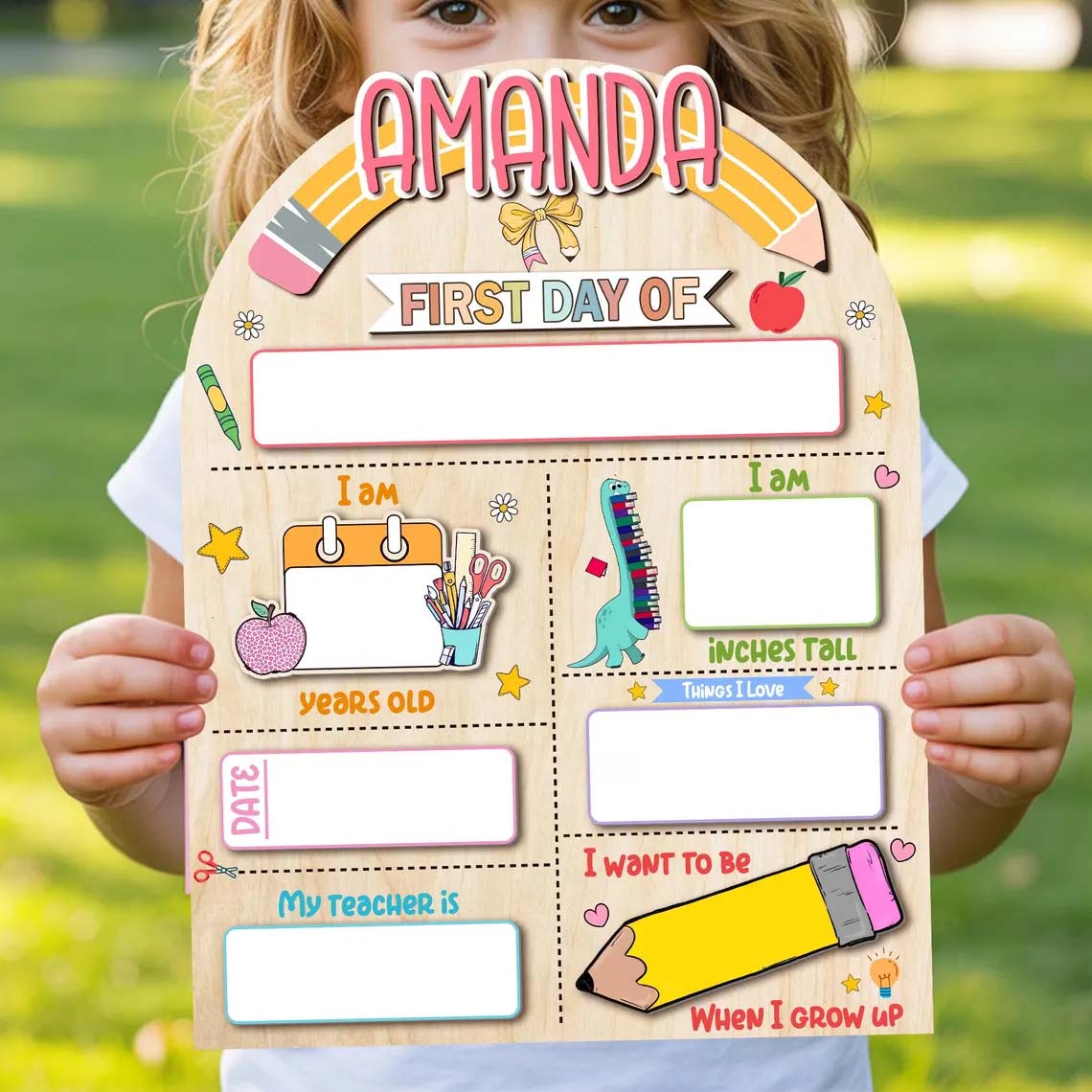 Customized First And Last Day School Sign, Back to School Sign, Customized 1st Day of School Sign, Gift For Kids