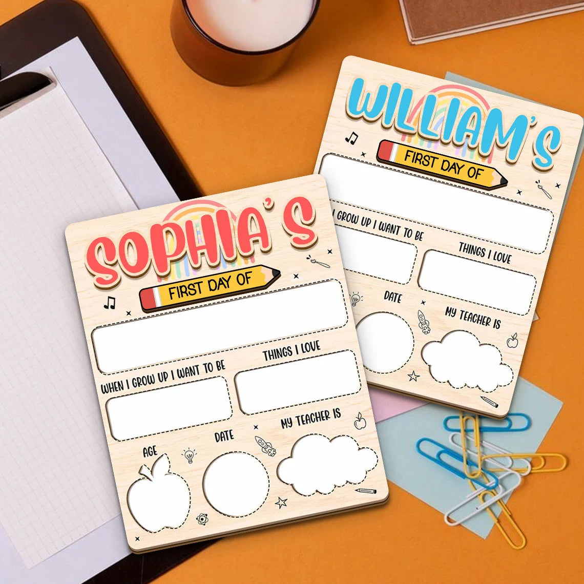 Customized First And Last Day School Sign, Back to School Sign, Gift For Kids, School Board Wood Sign