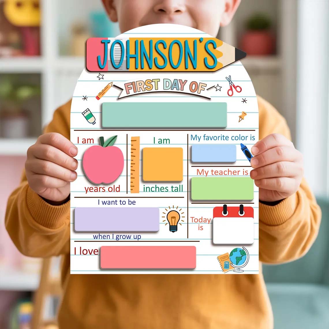 Customized First and Last Day Of School Sign, Custom 1st Day Of School Board, Reusable Back To School Sign, Gift For Kids
