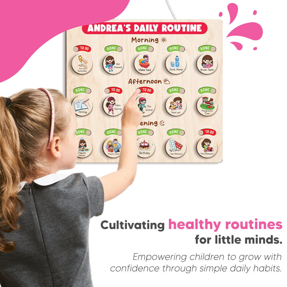 Daily Routine Chart for Kids, Visual Schedule, Chore Reward Chart, Morning Routine Chart For 3 Year Old, Gift For Kids