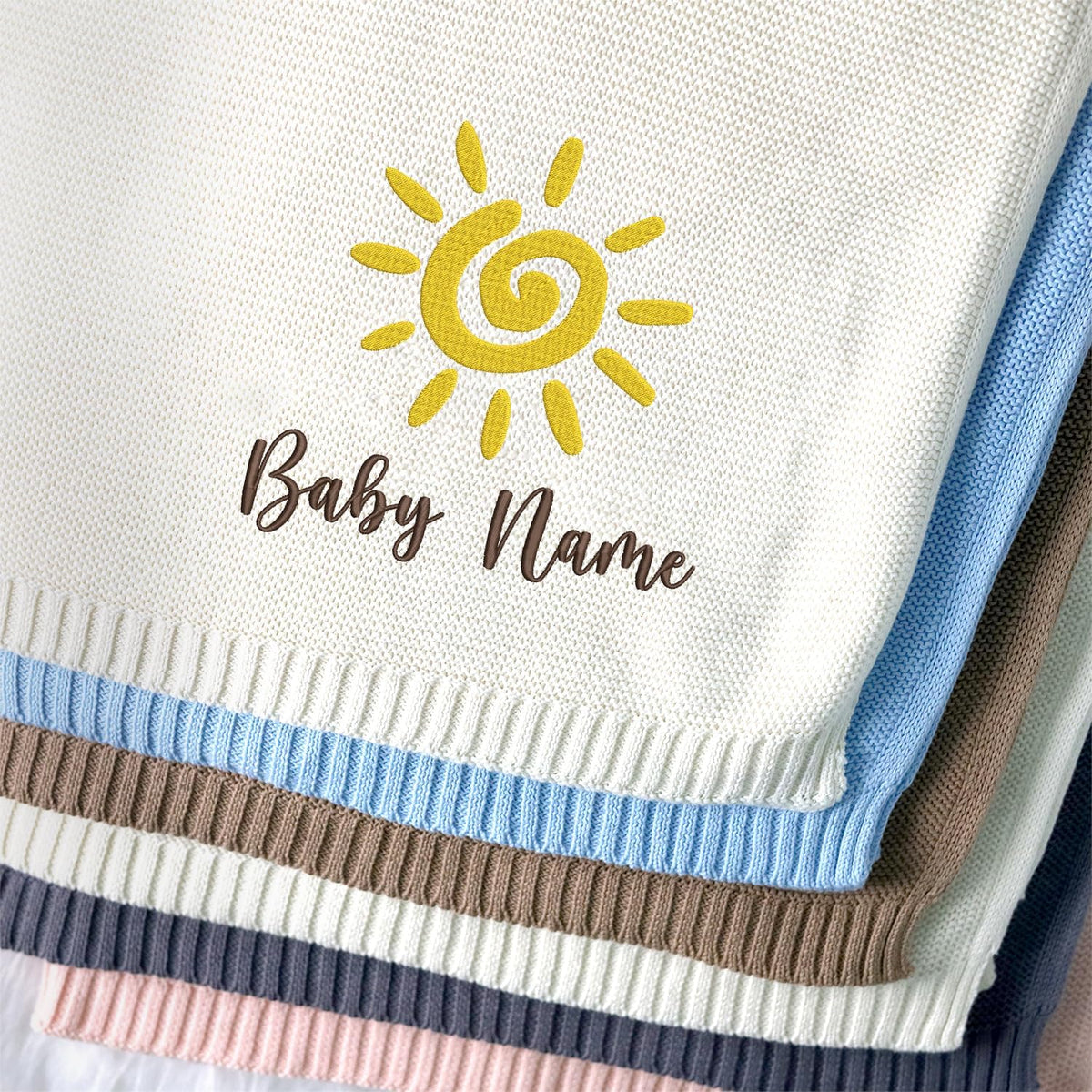 Embroidered Baby Blanket Name, Personalized Baby Blanket with Name for Boy Girl, Strollers Blanket, for Family Friends Pregnancy
