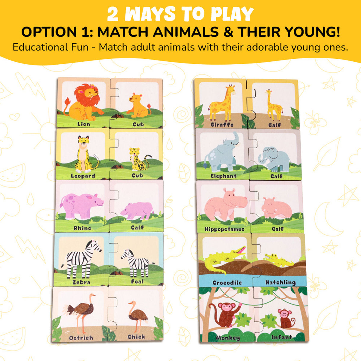 Learning Toys Safari, Jigsaw Puzzle For Toddler, Educational Toys For Kids, Preschool Learning Activities