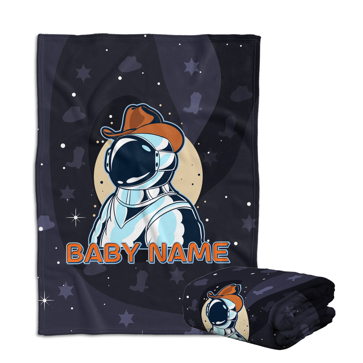 Personalized Astronaut Baby Blankets for Boys & Girls - Custom Name Fleece Blankets for Infant Newborn Son & Daughter