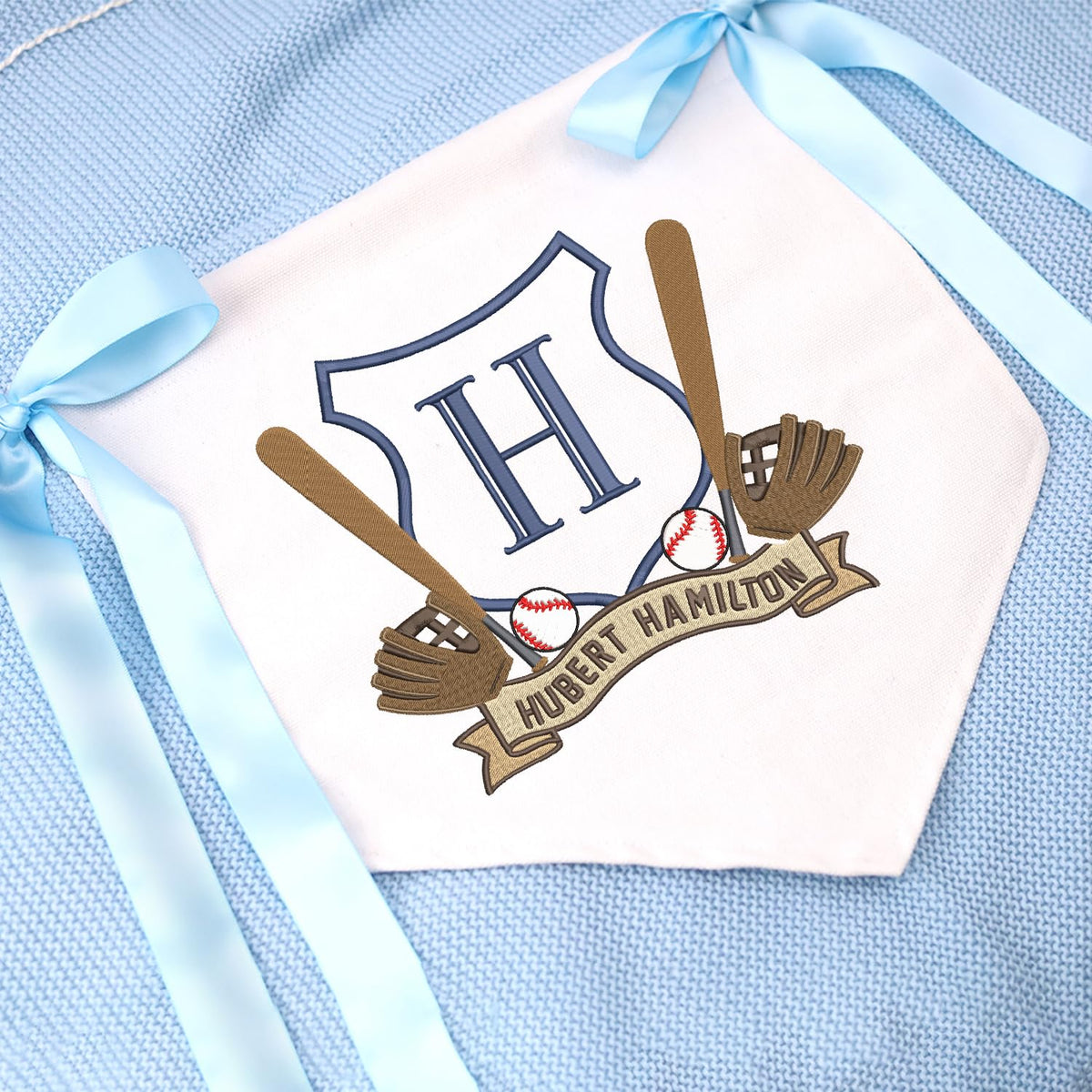 Personalized Baby Annoucement Sign, Canvas Hanging Pennant Flag Baby Banner, Baseball Baby Sign, Great Gift For Baby