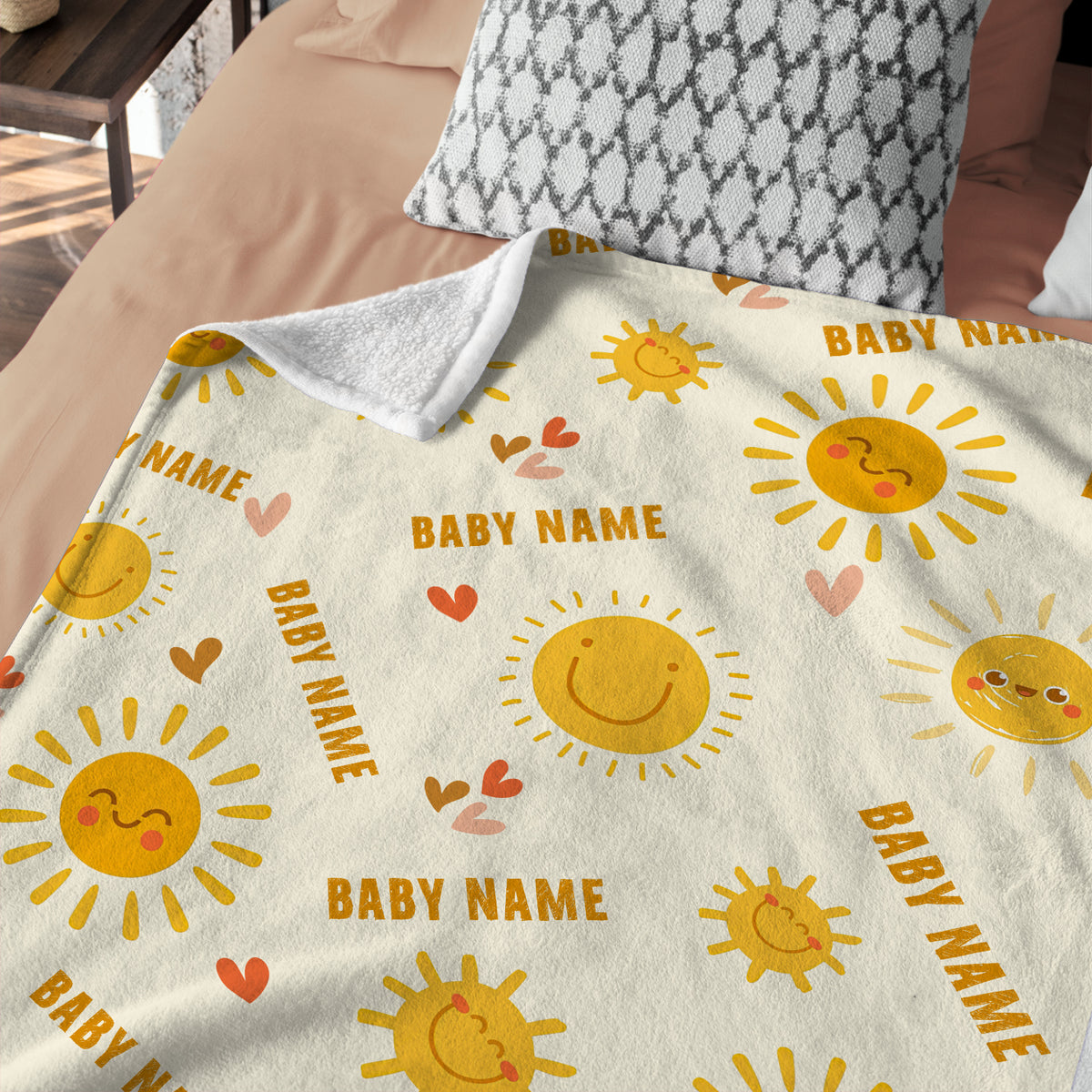Personalized Baby Blanket for Girls - Custom Swaddle With Name for Newborn Infant Daughter or Granddaughter - 3 Sizes Plush