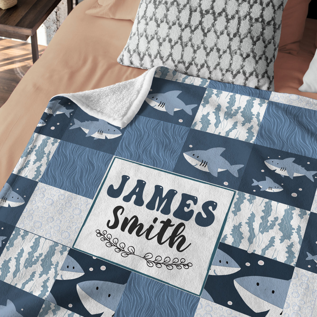 Personalized Baby Blankets, Baby Swaddle Blanket, 3 Sizes Plush Blankets for Baby Boy Son Newborn Infant Toddlers Kids