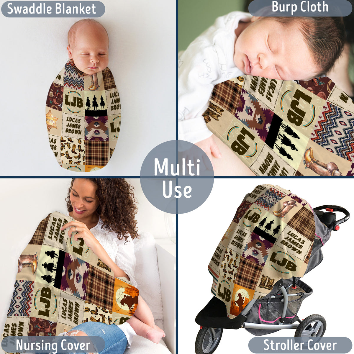 Personalized Baby Blankets for Boys Girls, Baby Boy Stuff, Custom Baby Blankets Name Fleece Blankets for Infant Newborn Son Daughter