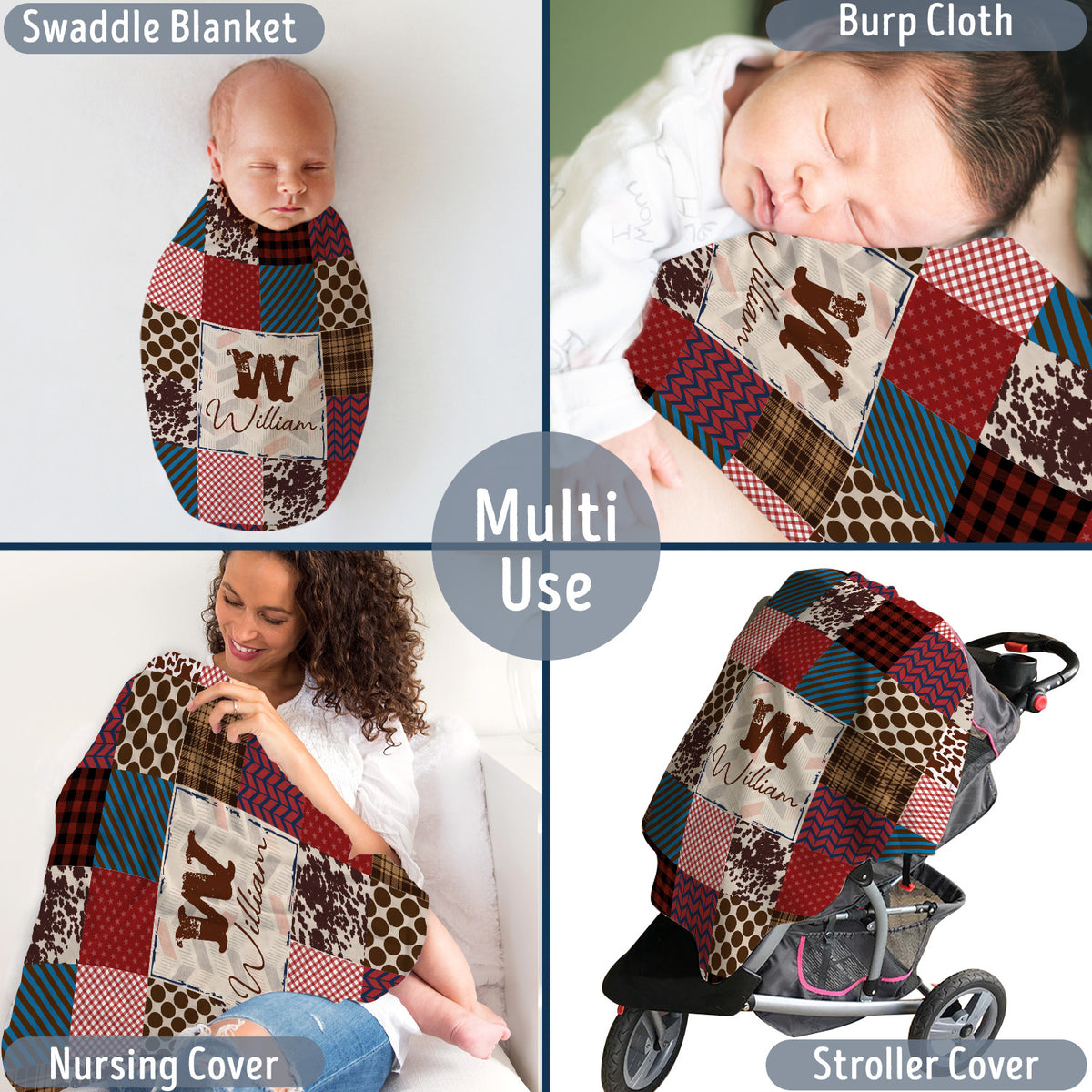Personalized Baby Blankets for Boys Girls, Baby Boy Stuff, Custom Baby Blankets Name Fleece Blankets for Son Daughter Newborn Infant