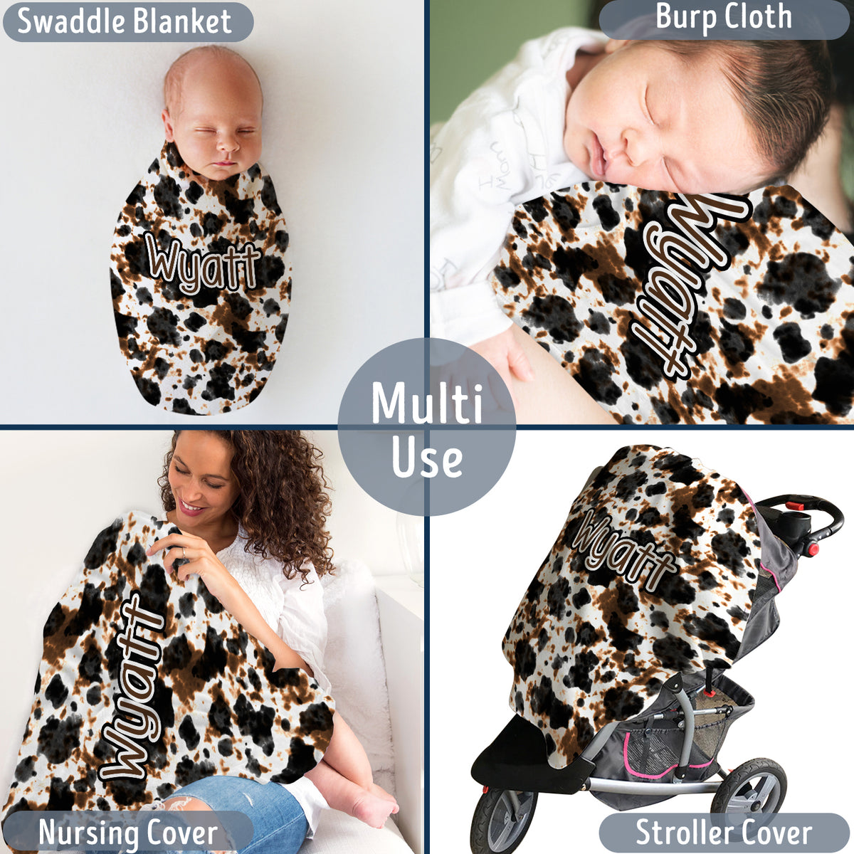 Personalized Baby Blankets for Girls Boys, Baby Boy Stuff, Custom Baby Blankets Name Fleece Blankets for Newborn Infant