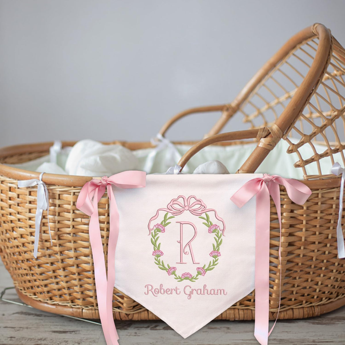 Personalized Baby Flag Annoucement Sign, Baby Hospital Name Sign, Canvas Hanging Pennant Flag Baby Banner, Gift For Babys