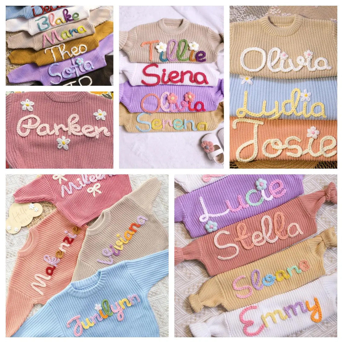 Personalized Baby Name Jumper, Embroidered Baby Sweater, Monogrammed Baby Gift, First Birthday Gift