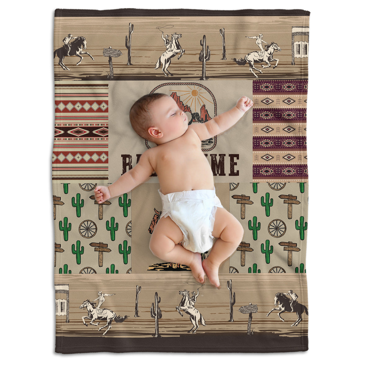 Personalized Cactus Baby Blankets for Boys Girls, Baby Boy Stuff, Custom Baby Blankets Name Fleece Blankets for Infant Newborn Son Daughter