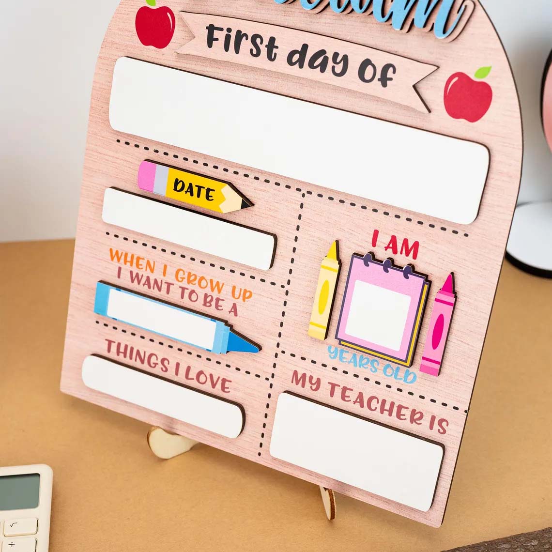 Personalized First And Last Day of School Sign, Kindergarten Of School Sign, School Sign Photo Prop
