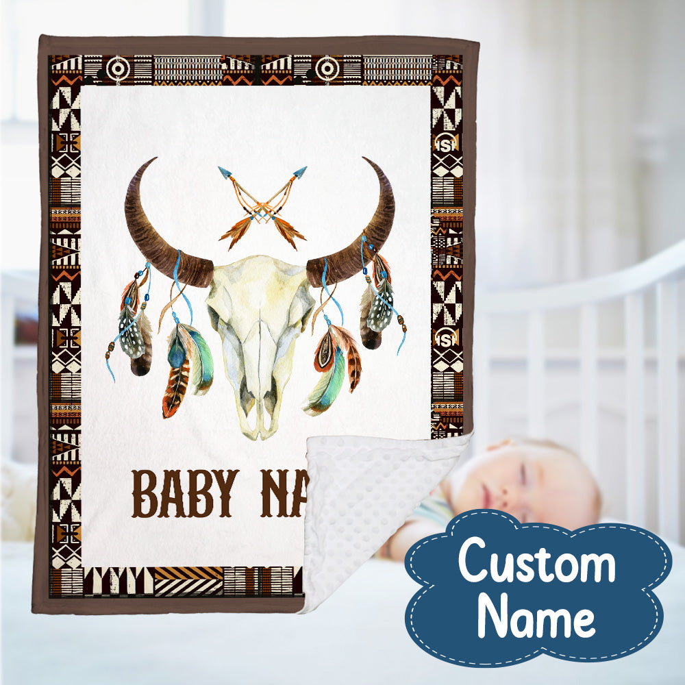 Personalized Name Minky Baby Blankets, Minky Blanket Double Layer with Dotted Backing for Infant Toddler Crib, Gift For Kids