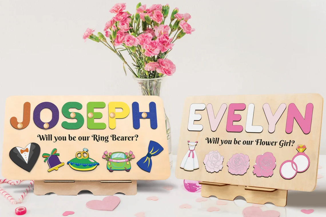 Personalized Name Puzzle, Will You Be My Ring Bearer Puzzle Will You Be Our Ring Bearer Proposal