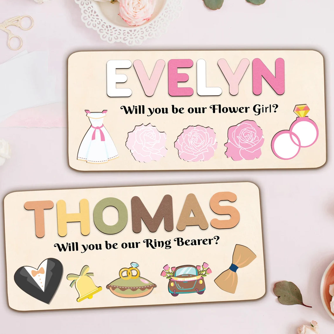 Personalized Name Puzzle, Will You Be My Ring Bearer Puzzle Will You Be Our Ring Bearer Proposal