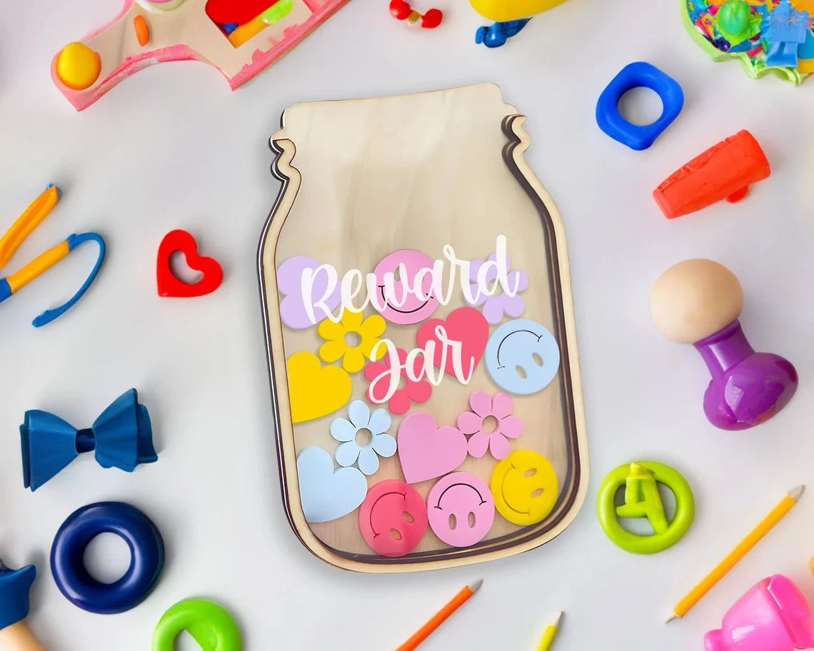 Personalized Stars Reward Jar for Kids, Token Jar System, Back To School Gift