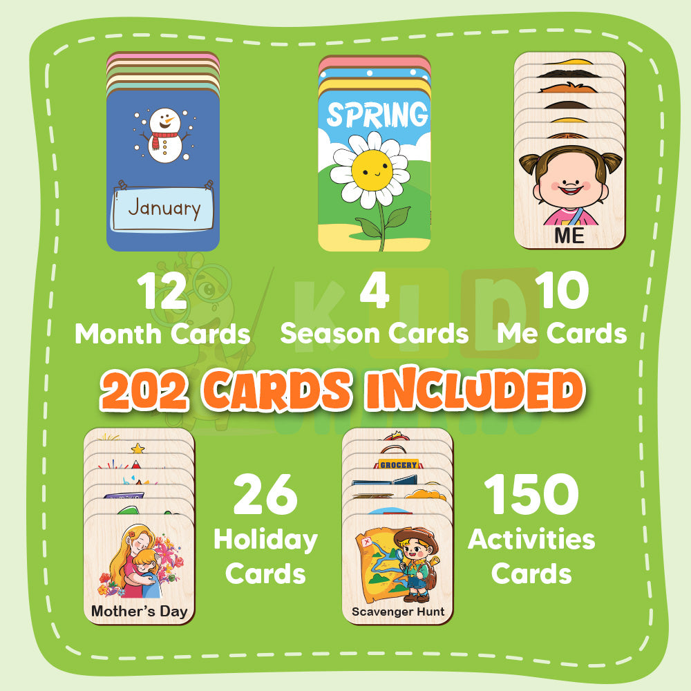 Personalized Wooden Weekly Calendar for Kids, Weekly Planner for Toddler, Week Visual Calendars for Kids, My Daily Calendar, Visual Daily Schedule for Toddler