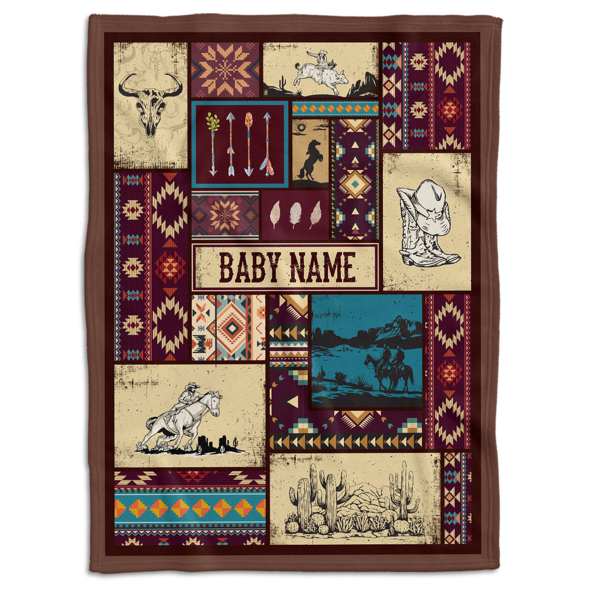 Western Baby Stuff, Personalized Baby Blankets For Baby, Fleece Blanket For Girl, Western Nursery Decorations, for Family Friends