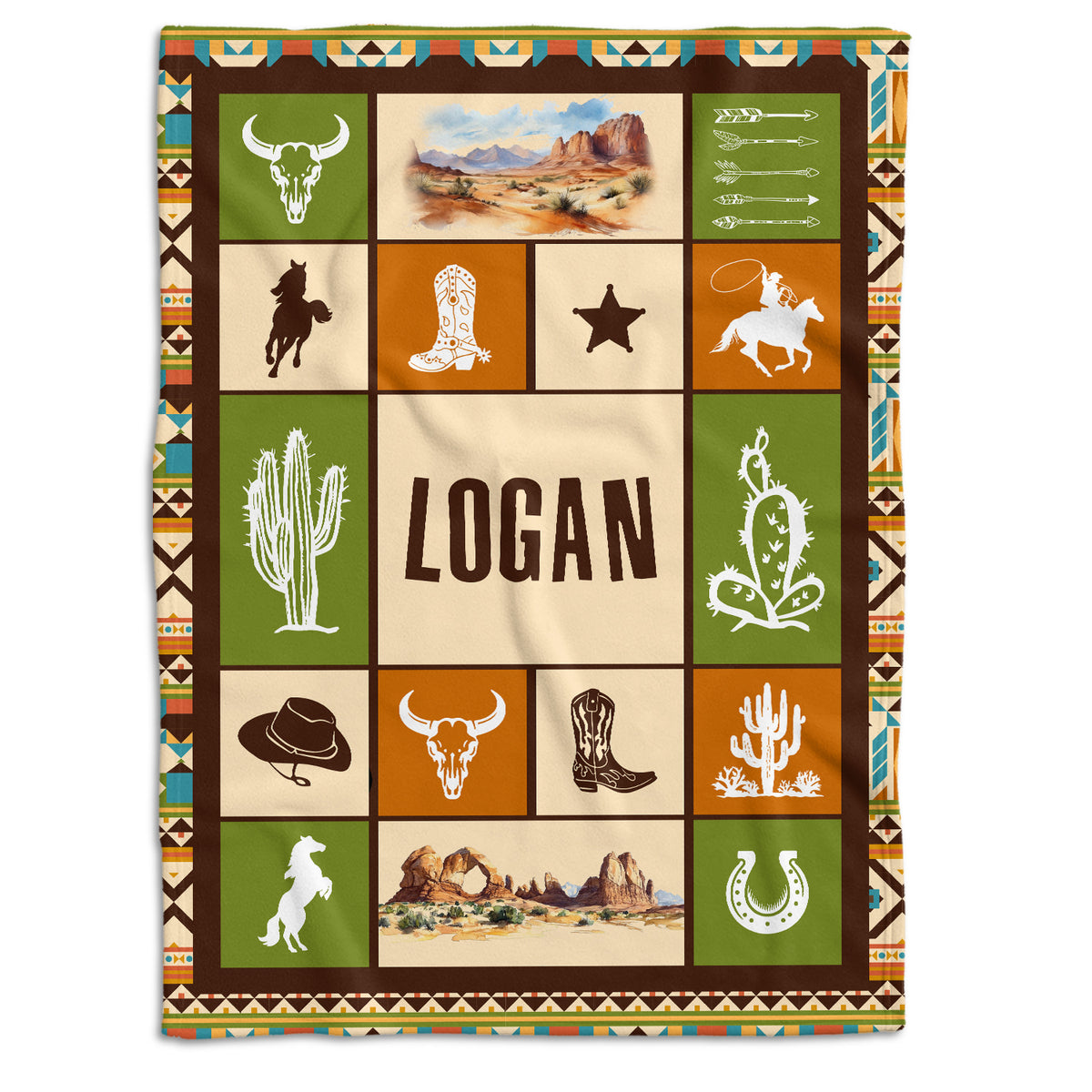 Western Baby Stuff, Personalized Baby Blankets for Boys, Fleece Blanket For Baby, Western Nursery Decorations, For Family Friends