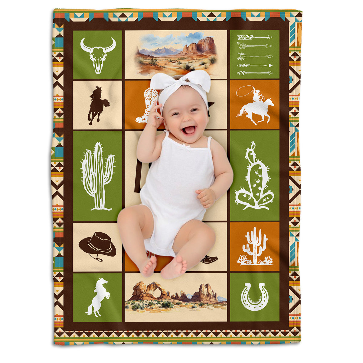 Western Baby Stuff, Personalized Baby Blankets for Boys, Fleece Blanket For Baby, Western Nursery Decorations, For Family Friends