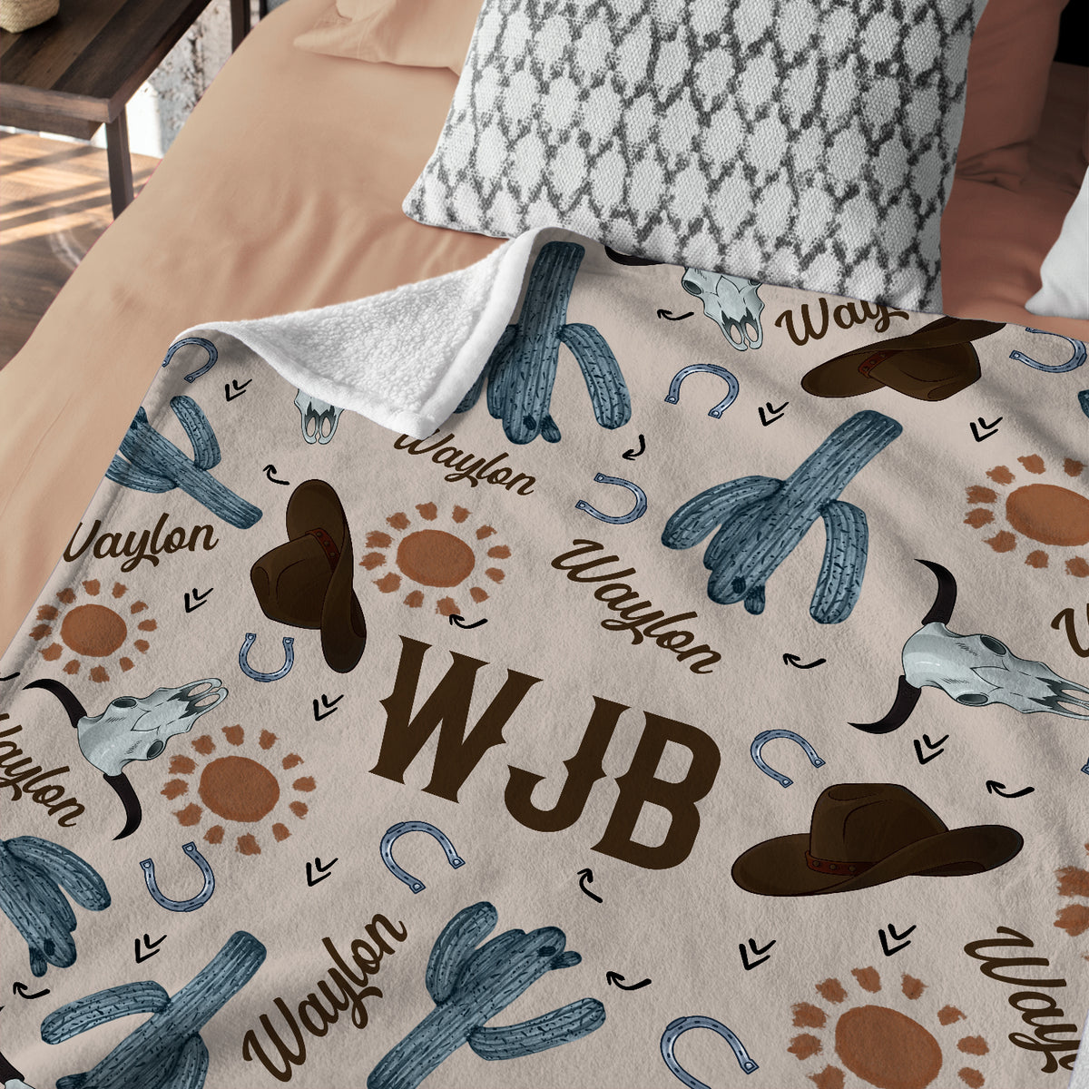 Western Baby Stuff, Personalized Baby Blankets with Name For Baby, Custom Name Baby Blanket, Swaddle Baby Blanket