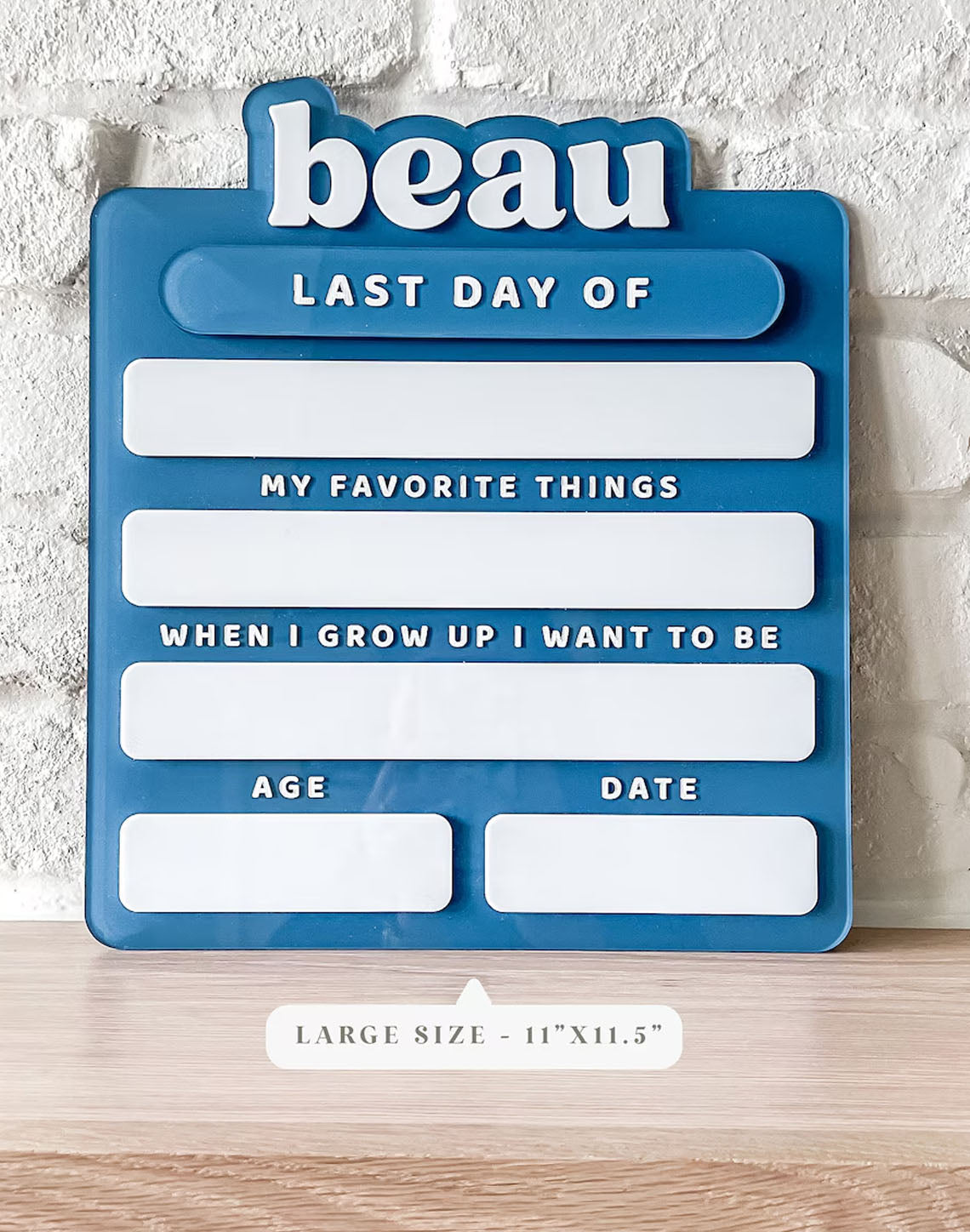 Acrylic First Day Of School Sign, Personalized Back To School Photo Prop