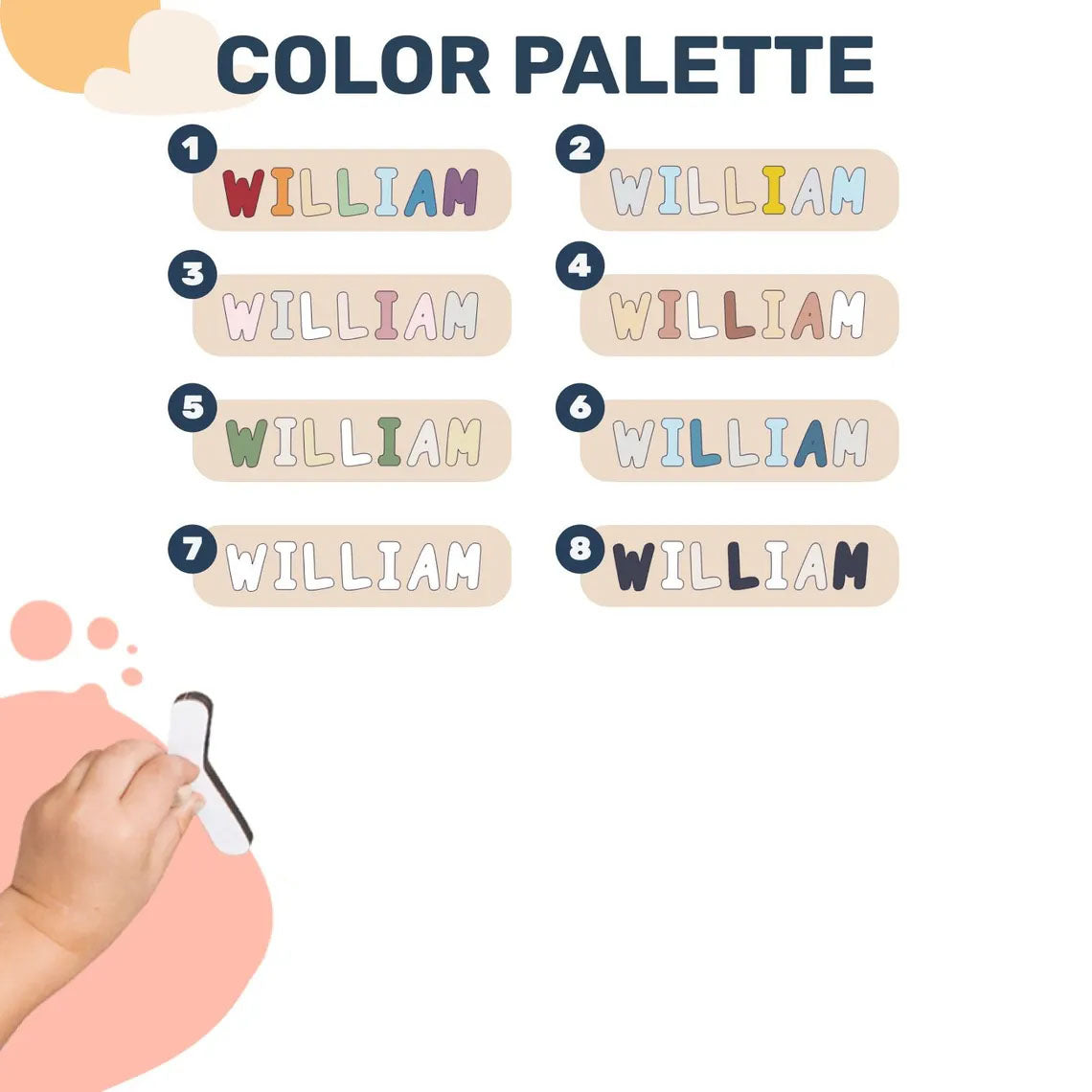 Personalized Name Puzzle, 1st Birthday Gift, Wooden Montessori Toys for Toddlers