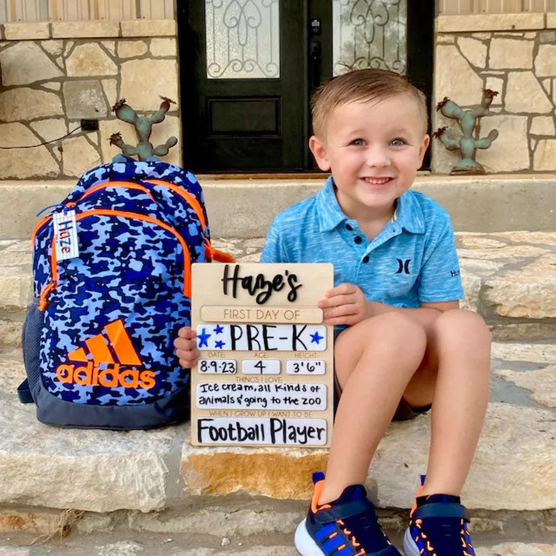 Customized Back To School Sign, First And Last Day of School Sign, Photo Prop For Kids