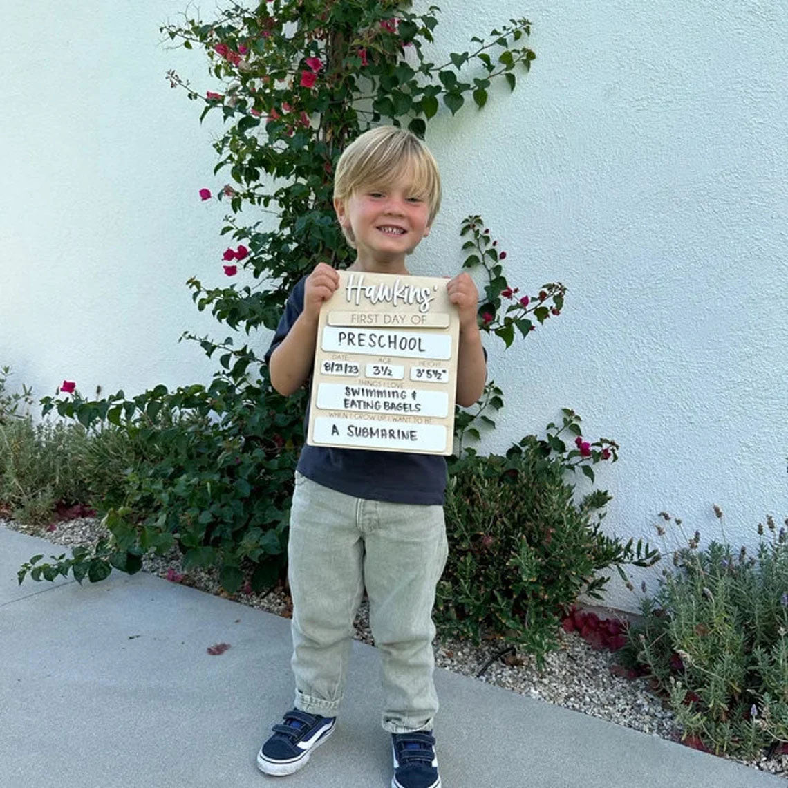 Customized Back To School Sign, First And Last Day of School Sign, Photo Prop For Kids