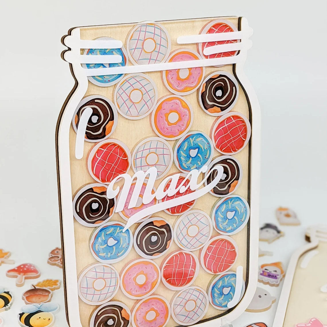 Personalized Reward Jar, Doughnut Reward System, Reward Tokens