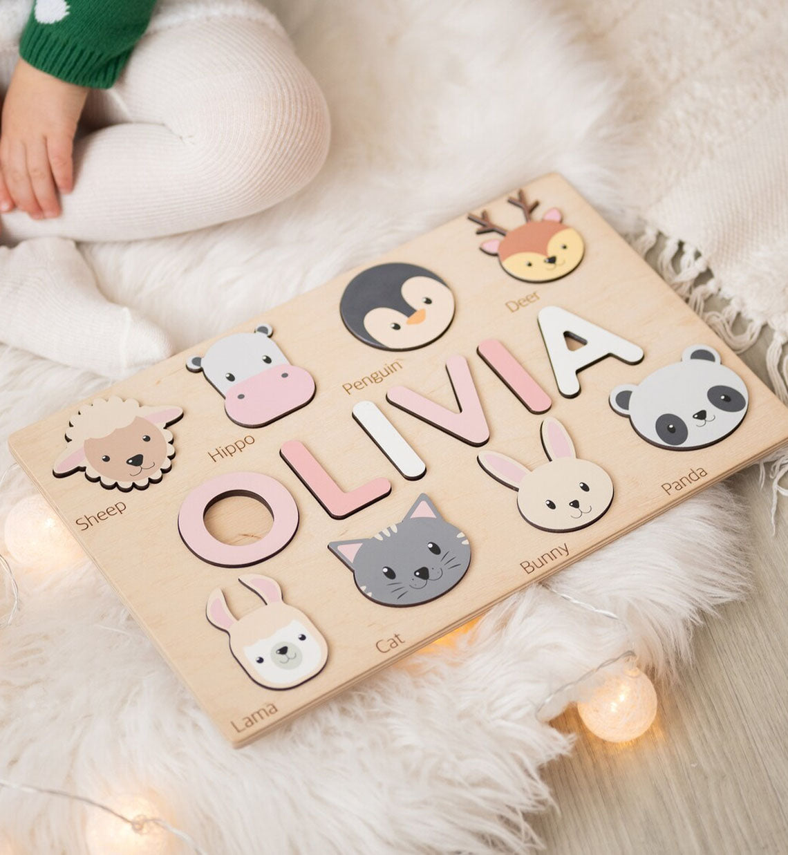 Personalized Montessori Toys Gifts for 1 Year Olds Name Puzzles, Photo Prop