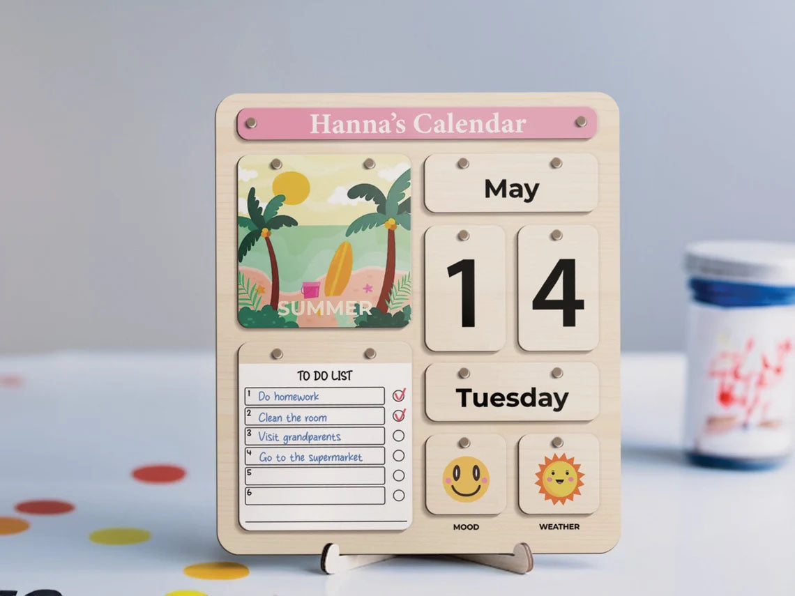 Kids School Schedule, Kids Chore Chart With Custom Name
