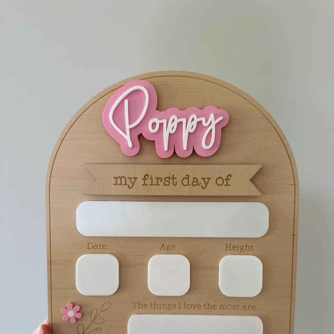 My First-Last Day Of Personalised Laser Engraved Back to School Board