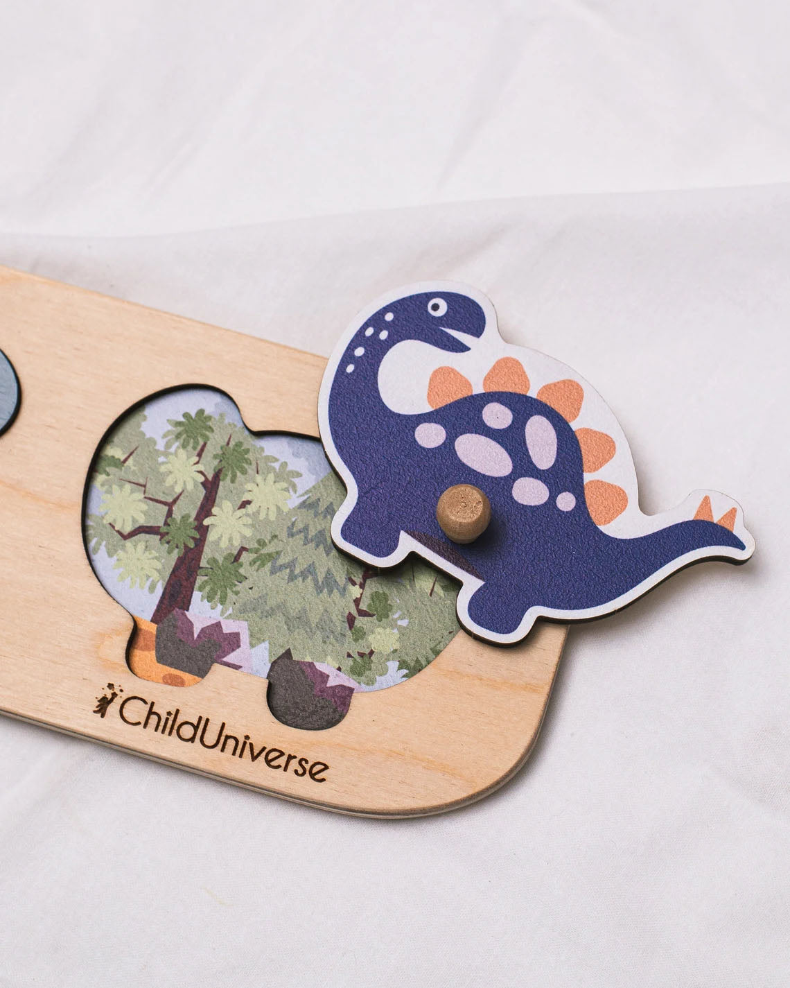 Personalized Name Puzzle With Pegs, Dino Puzzle For Child - Montessori Baby Toys