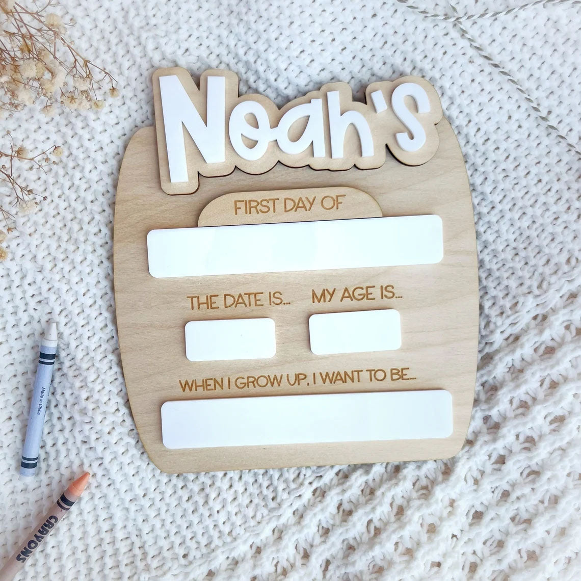 Personalized Reusable First And Last Day Of School Signs, Great Back To School Gift