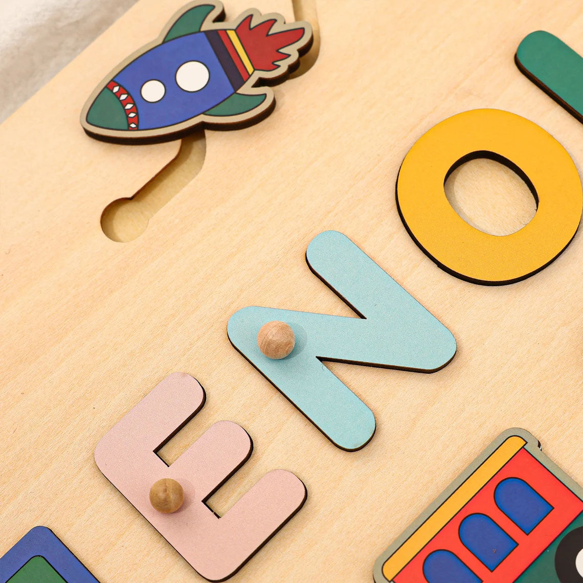 Personalized Baby Busy Board Puzzle, Montessori Toys Of Kids