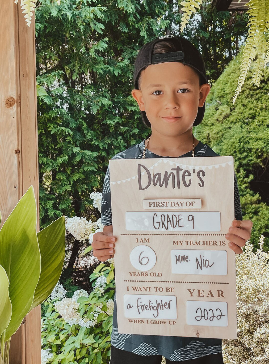 Personalized First Day Of School Sign, Back to School Photo Prop