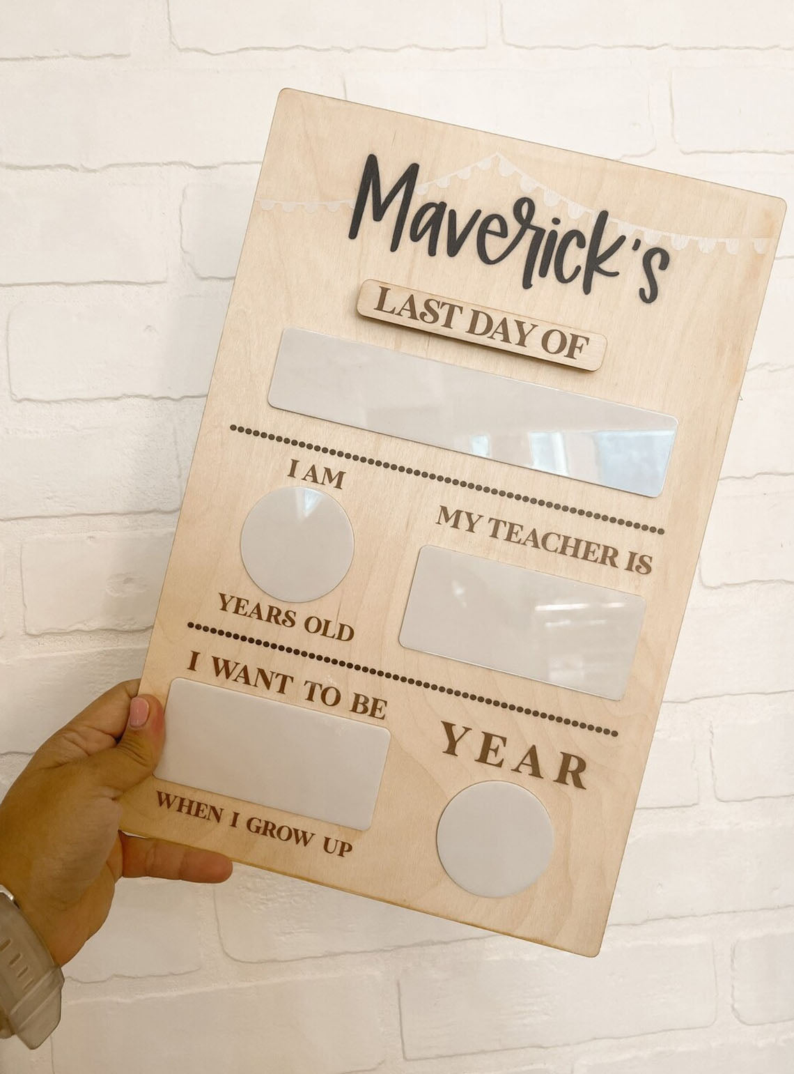 Personalized First Day Of School Sign, Back to School Photo Prop