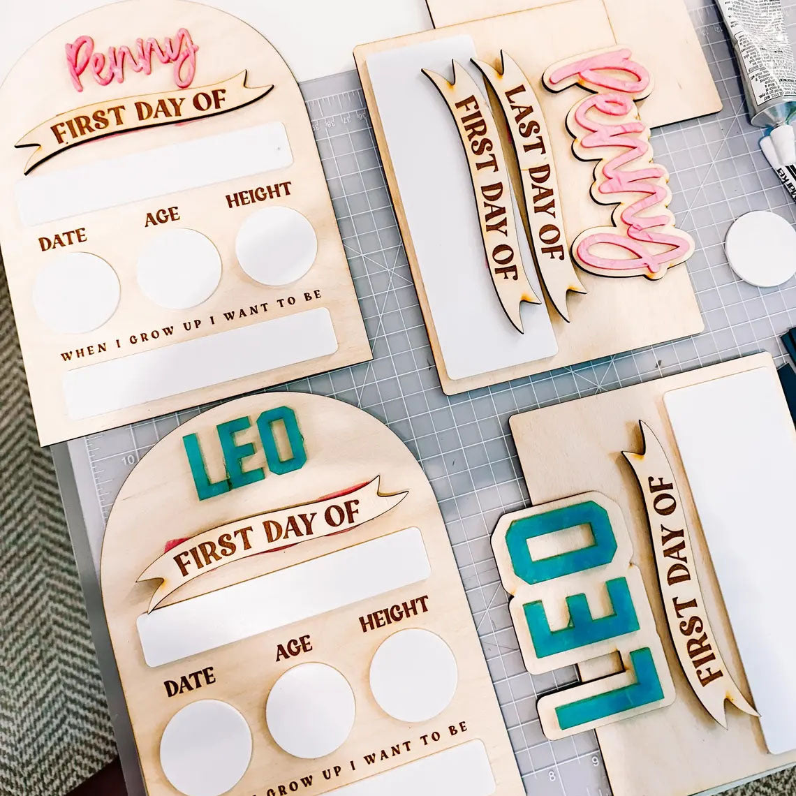 Personalized First and Last Day of School Signs, Back to School Photo Props