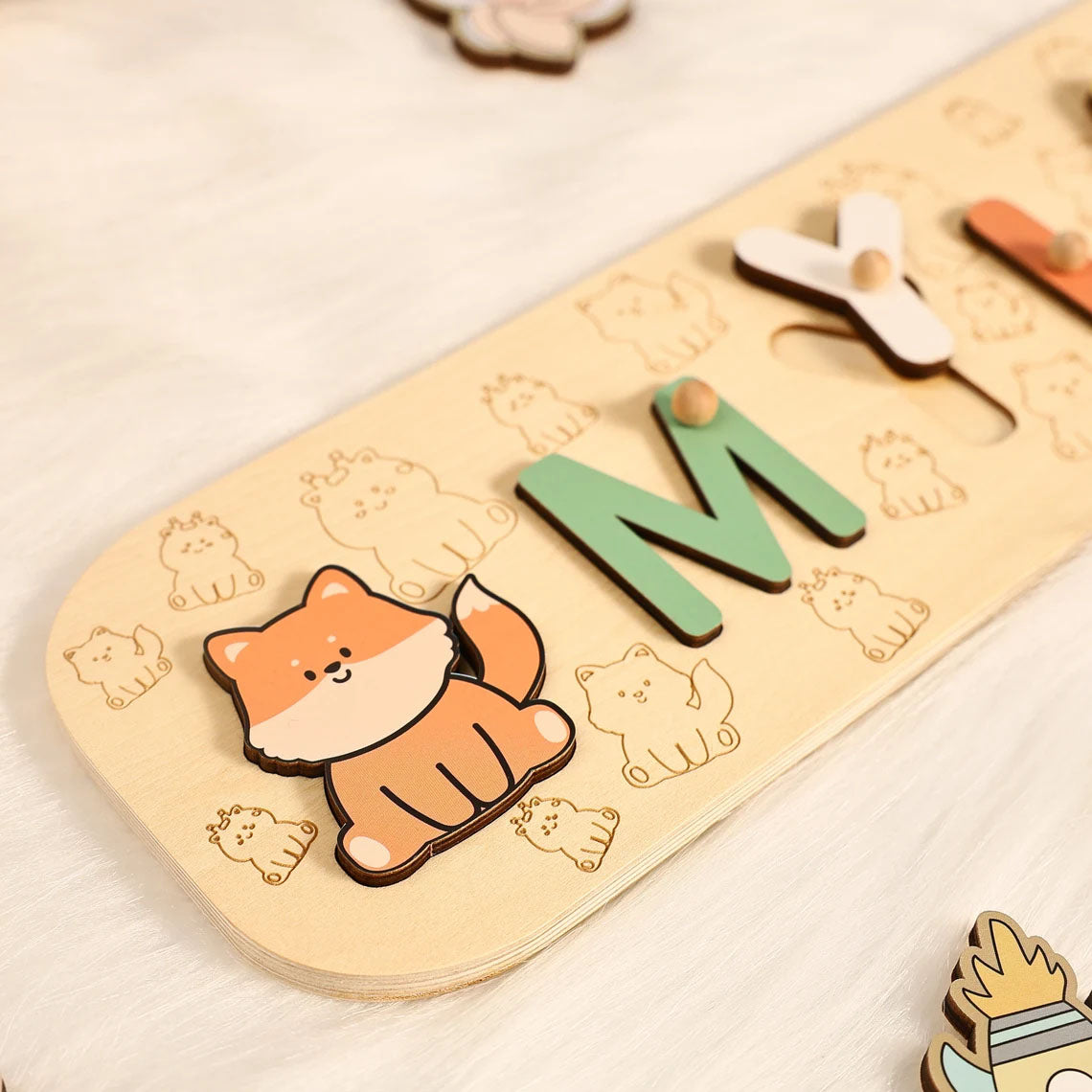 Personalized Name Puzzle Animal, First Birthday Gift For Kids, Montessori Toys For Kids