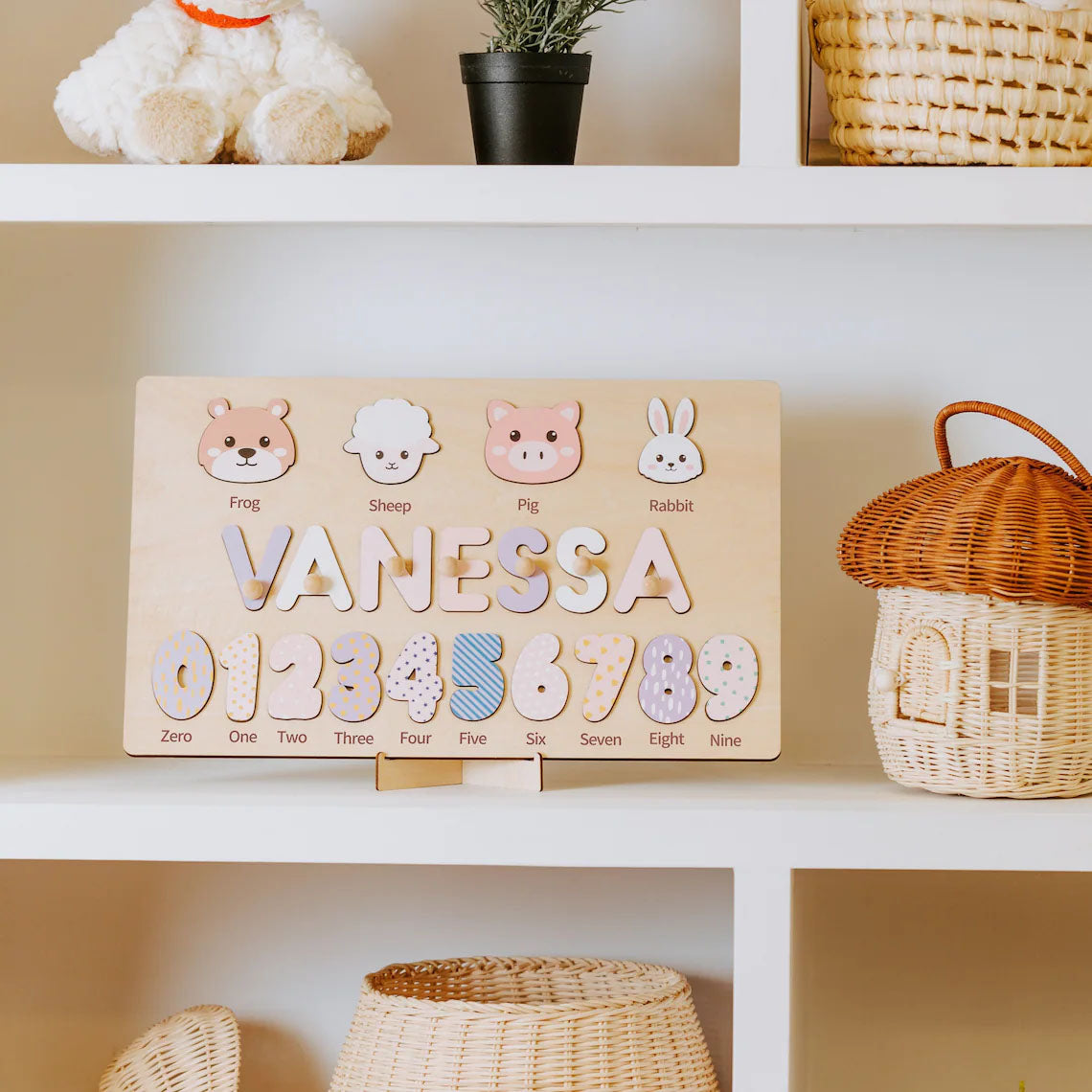 Personalized Puzzle Name Board, Back to School Gift, Montessori Toy for Kids